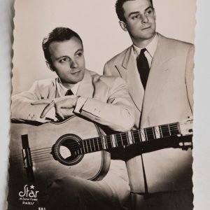 PHOTO Argentique  CARTE POSTAL  9X14cm  Patrice et Mario 1960