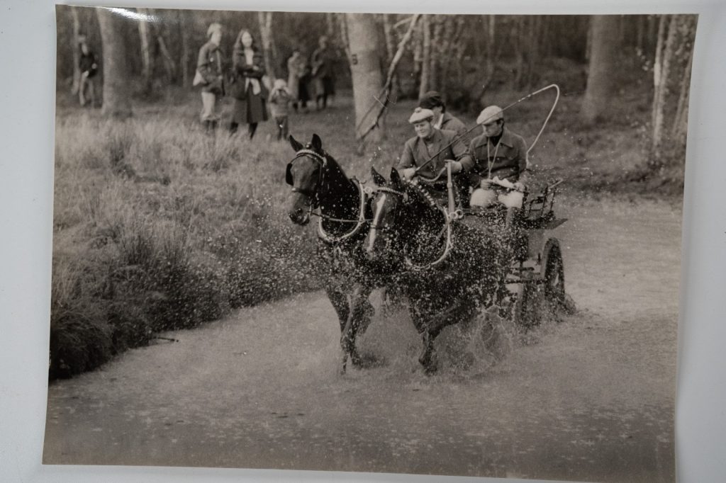 PHOTO Argentique cochers Attelage de Chevaux de Trait; rallye équestre 18X24cm