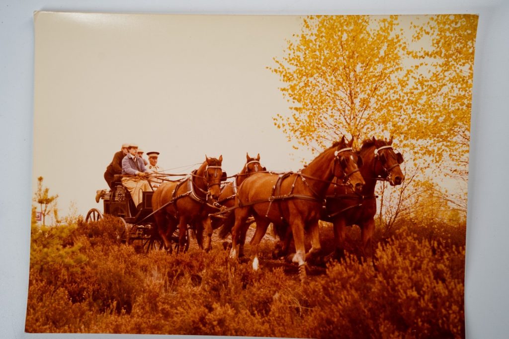 PHOTO Argentique cochers Attelage de Chevaux de Trait; rallye équestre 18X24cm