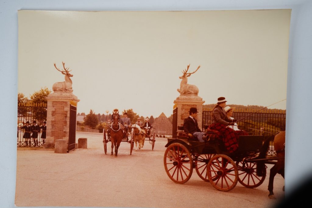 PHOTO Argentique cochers Attelage de Chevaux de Trait; rallye équestre 18X24cm