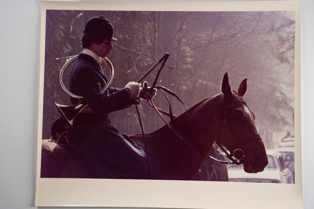PHOTO Argentique France chasse à courre vénerie cheval 24x30cm 1970