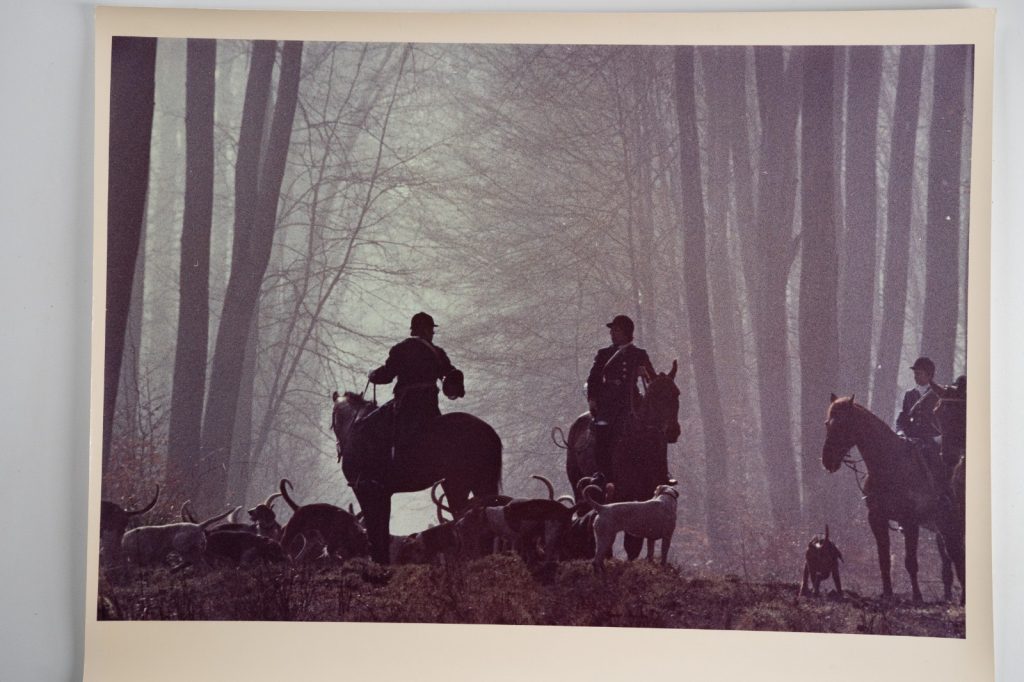 PHOTO Argentique France chasse à courre vénerie cheval 24x30cm 1970
