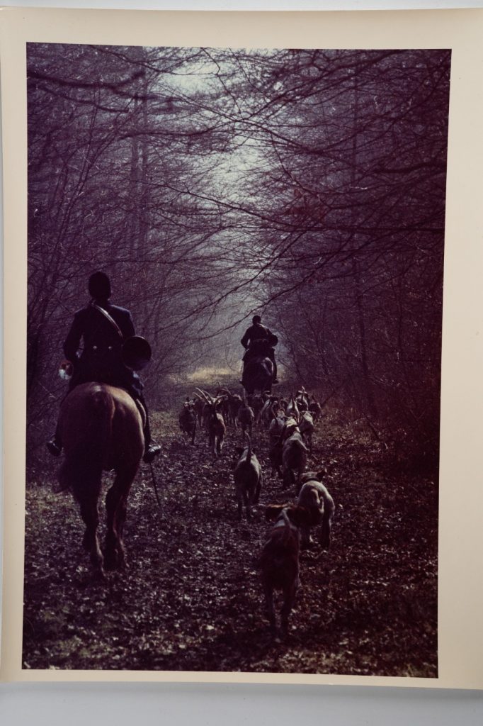 PHOTO Argentique France chasse à courre vénerie cheval 24x30cm 1970
