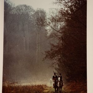 PHOTO Argentique	France	chasse à courre vénerie cheval	24x30cm	1970