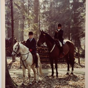 PHOTO Argentique	France	chasse à courre vénerie cheval	24x30cm	1970