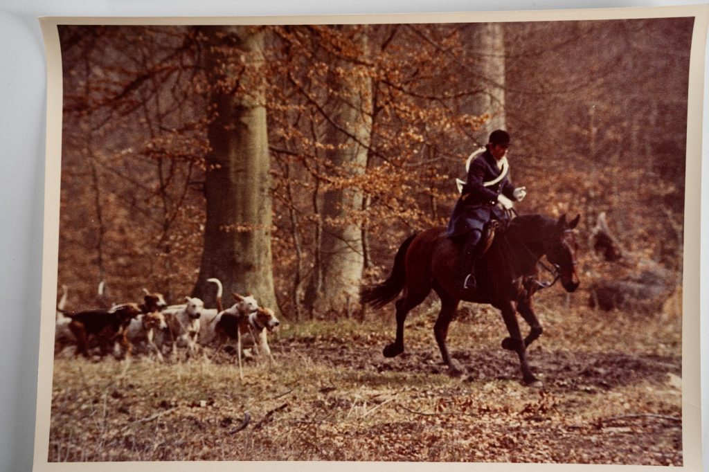 PHOTO Argentique France chasse à courre vénerie cheval 24x30cm 1970