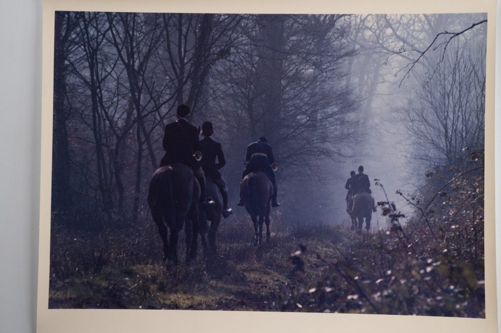 PHOTO Argentique France chasse à courre vénerie cheval 24x30cm 1970