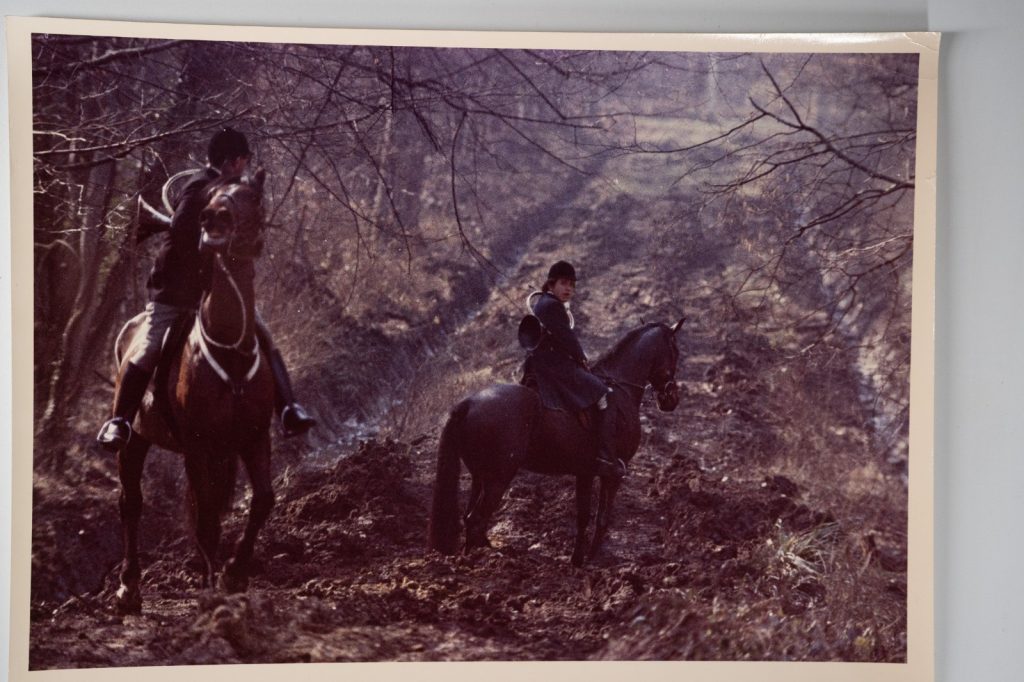 PHOTO Argentique France chasse à courre vénerie cheval 24x30cm 1970