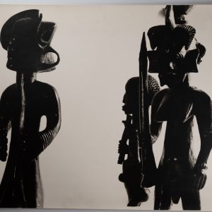 PHOTO Argentique	Afrique	STATUETTE AFRICAINE sculpture Chokwe ? ANGOLA?	40X50cm