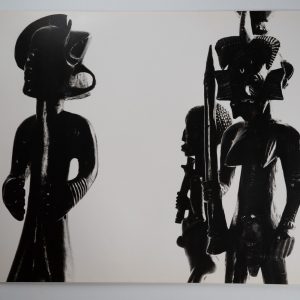 PHOTO Argentique Afrique STATUETTE AFRICAINE sculpture Chokwe ? ANGOLA? 30x40cm