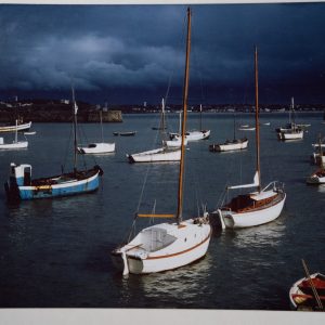 PHOTO Argentique France Paysage de bord de mer bateau bretagne 20X25cm 1980
