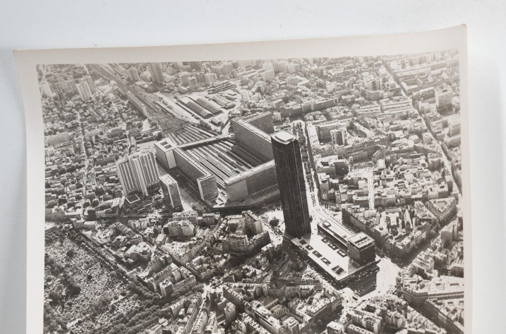PHOTO Argentique Vue aérienne Paris montparnasse 9x12cm 1970 Roger Morin