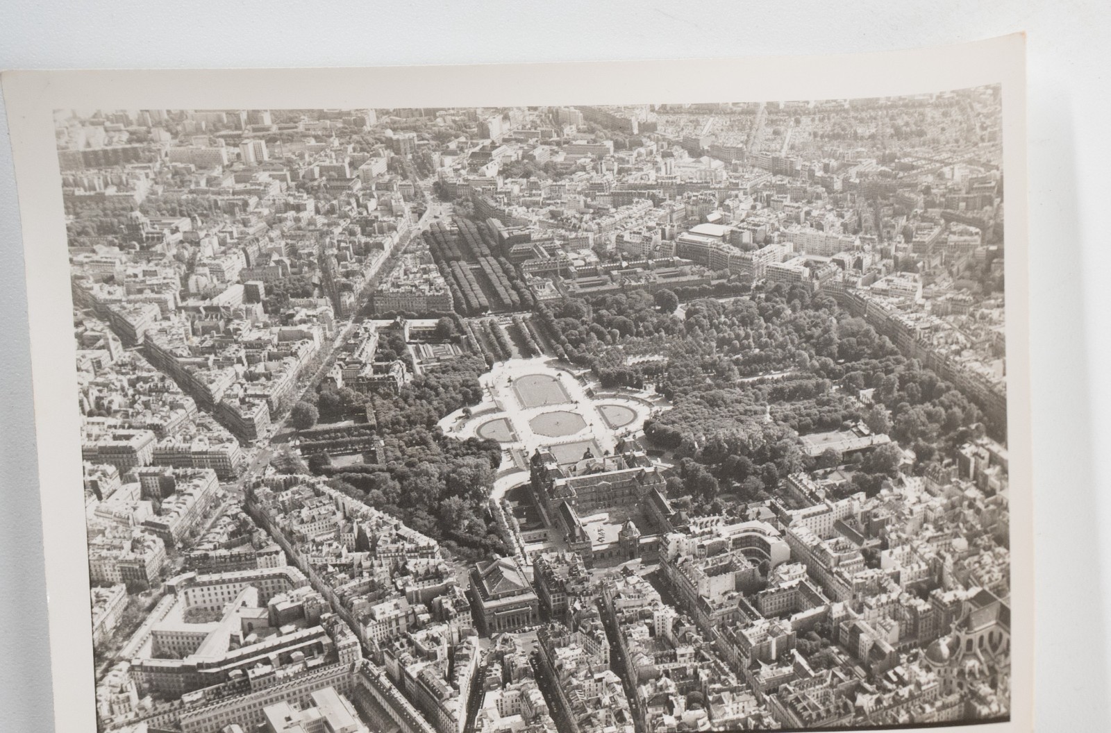 PHOTO Argentique Vue aérienne Paris Luxembourg 9x12cm 1970 Roger Morin