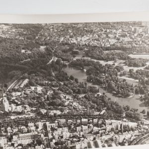 PHOTO Argentique Vue aérienne Paris bois de vincennes 9x12cm 1970 Roger Morin