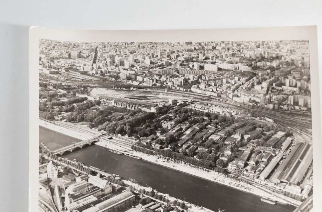 PHOTO Argentique Vue aérienne Paris BERCY  9x12cm	1970	Roger Morin