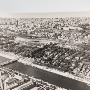 PHOTO Argentique Vue aérienne Paris BERCY 9x12cm 1970 Roger Morin