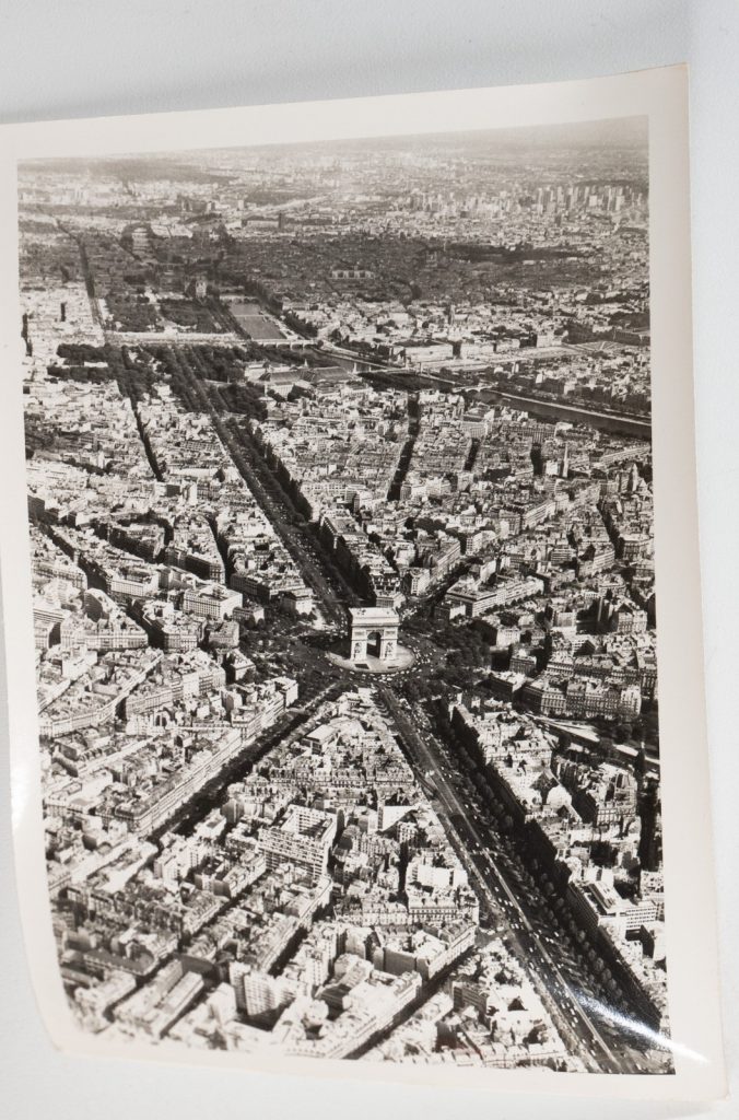 PHOTO Argentique Vue aérienne Paris ARC DE TRIOMPHE 9x12cm 1970 Roger Morin