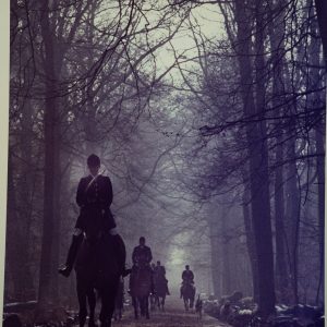 PHOTO Argentique	France	chasse à courre vénerie cheval cor 24x30cm	1970