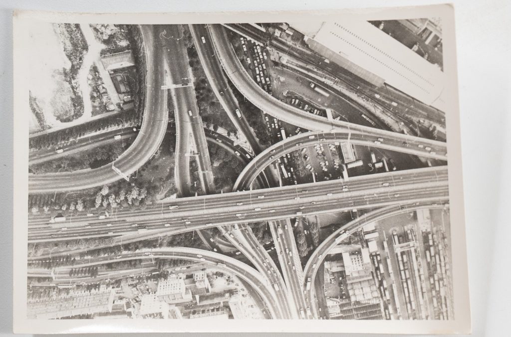 PHOTO Argentique Vue aérienne Paris PORTE DE LA CHAPELLE 9x12cm 1970 Roger Morin