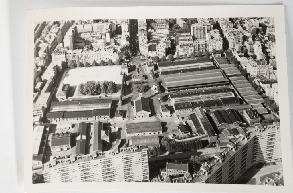 PHOTO Argentique Vue aérienne Paris ABATOIRE VAUGIRARD 9x12cm 1970 Roger Morin