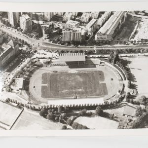 PHOTO Argentique Vue aérienne Paris STADE CHARLETY 9x12cm	1970	Roger Morin