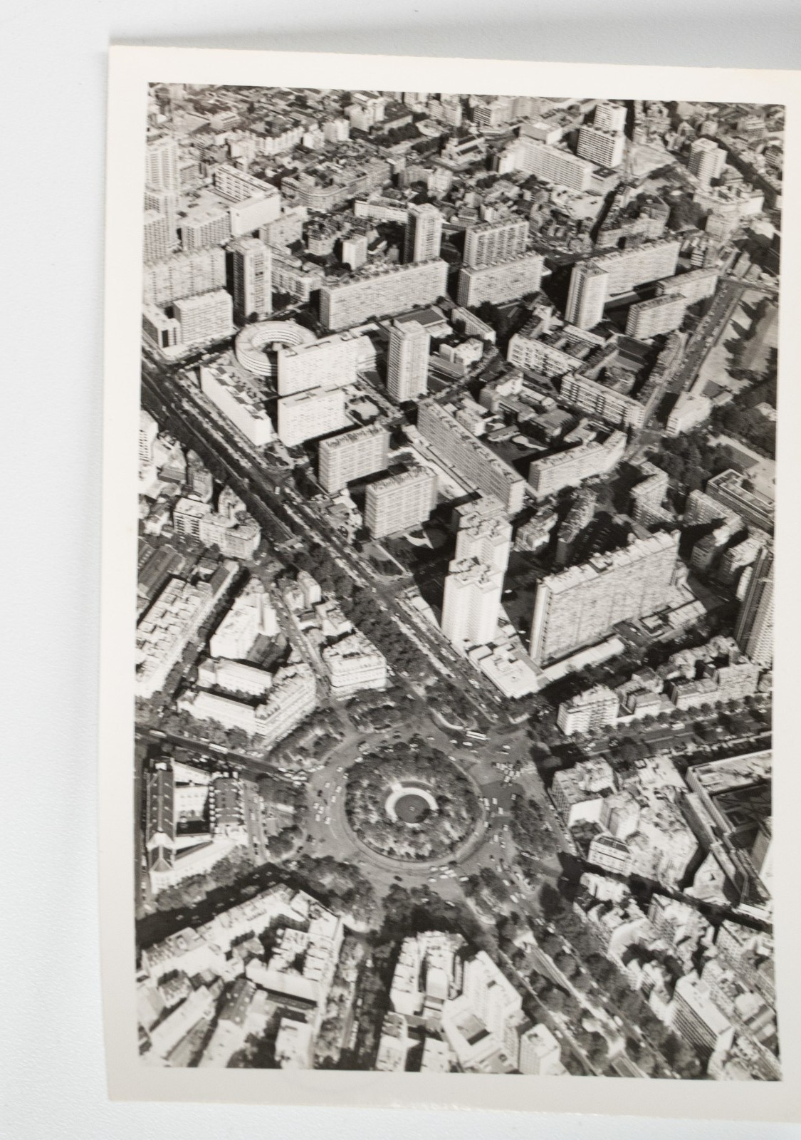 PHOTO Argentique Vue aérienne Paris PLACE D'ITALIE 9x12cm 1970 Roger Morin