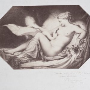 PHOTO Papier salé	Dédicace de Nicolas Auguste Galimard  nu 13X20cm	1860