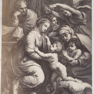 photo Albumine		la sainte famille gravure de Edelineck	20X28cm 1880