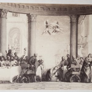 photo Albumine	Italie	peinture Souper chez Simon le Pharisien	20X25cm	1880 PONTI
