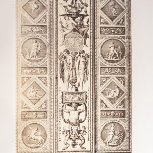 Photo Albumine	reproduction de gravure des FRESQUES  DU VATICAN	20X45cm	1870