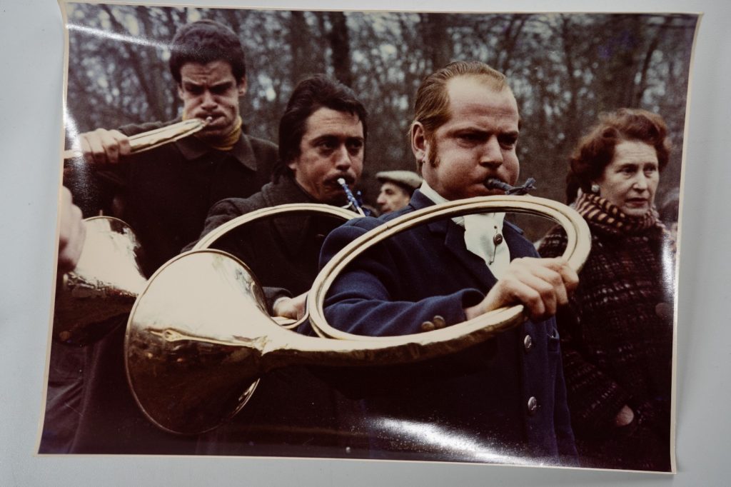 PHOTO Argentique	France	chasse à courre vénerie cheval cor 18X24cm	1970