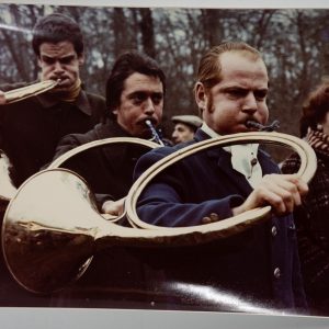 PHOTO Argentique	France	chasse à courre vénerie cheval cor 18X24cm	1970