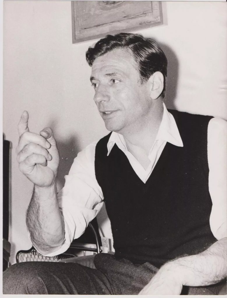 TIRAGE PHOTO Argentique	France	Yves Montand	21X27cm	1960