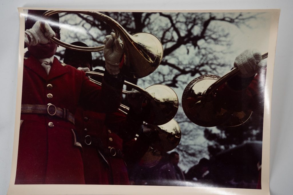 PHOTO Argentique	France	chasse à courre vénerie cheval cor 18X24cm	1970