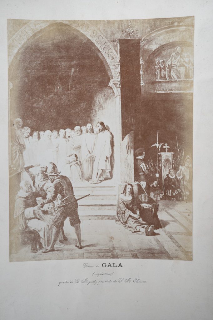 Photo Albumine France Tableau de l'inquisition 25X32cm 1880