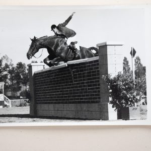 PHOTO Argentique	France	Equitation cheval saut d'obstacles	13X17cm	1970