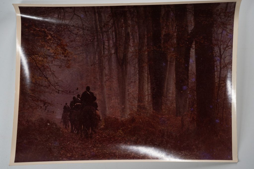 PHOTO Argentique France chasse à courre vénerie cheval 18X24cm 1970