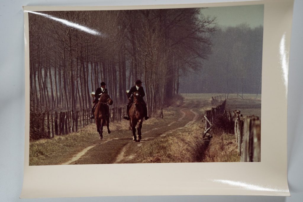 PHOTO Argentique France chasse à courre vénerie cheval 18X24cm 1970