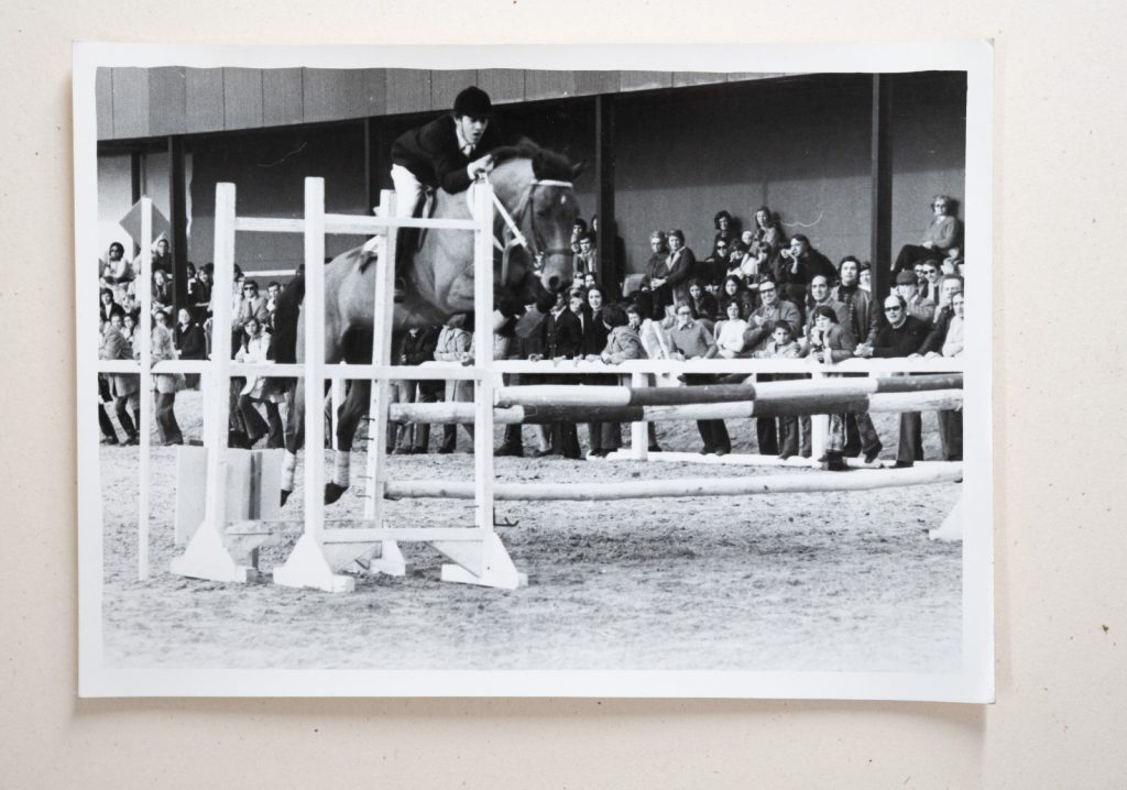 PHOTO Argentique France Equitation cheval saut d'obstacles 13X17cm 1970