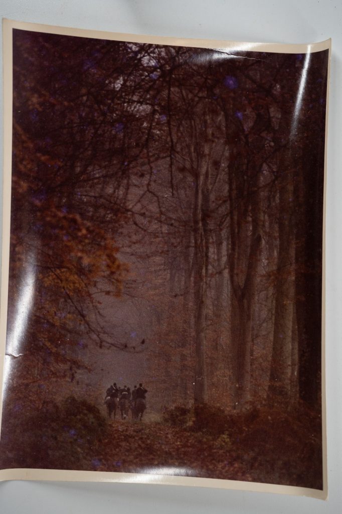 PHOTO Argentique France chasse à courre vénerie cheval 18X24cm 1970