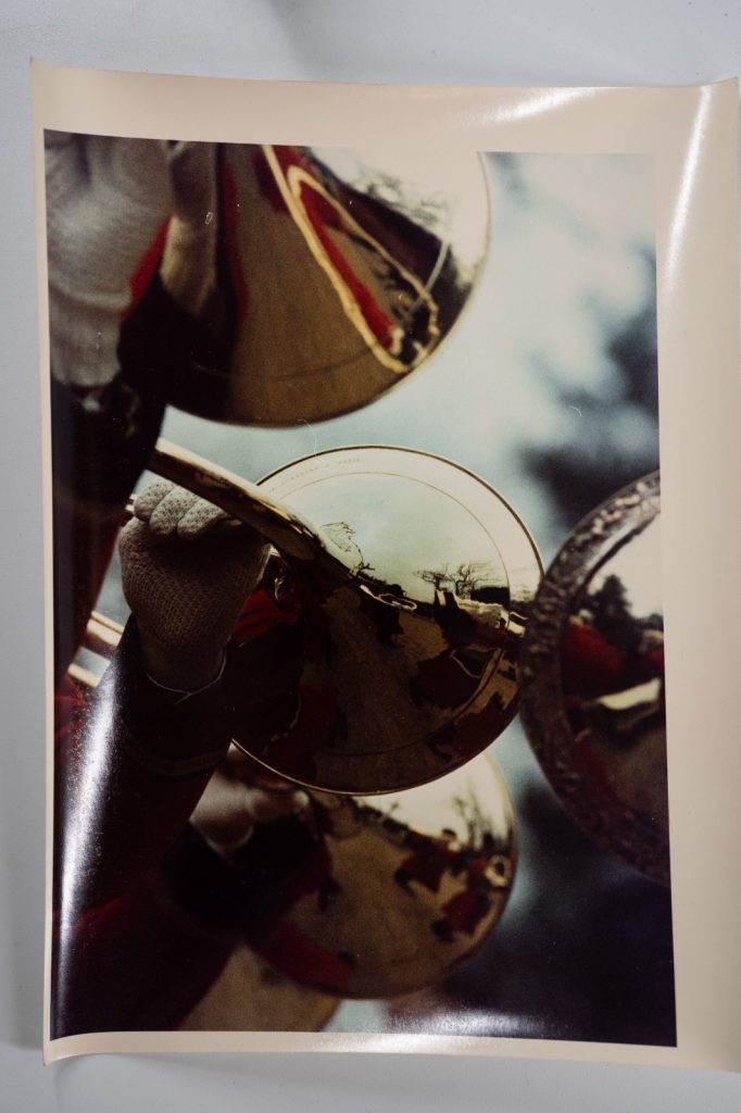 PHOTO Argentique France chasse à courre vénerie cheval cor 18X24cm 1970