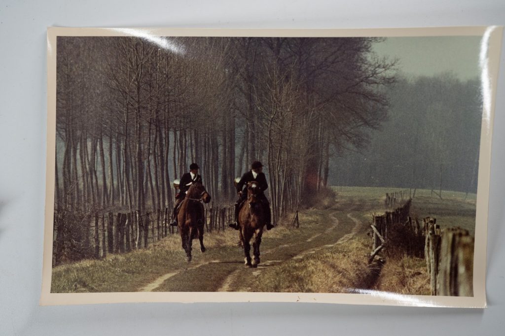 PHOTO Argentique France chasse à courre vénerie cheval 18X24cm 1970
