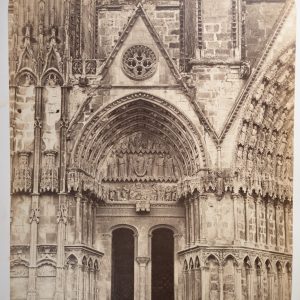 PHOTO Albumine France Cathédrale de Bourges 19X25cm 1860 Attribué à Franck
