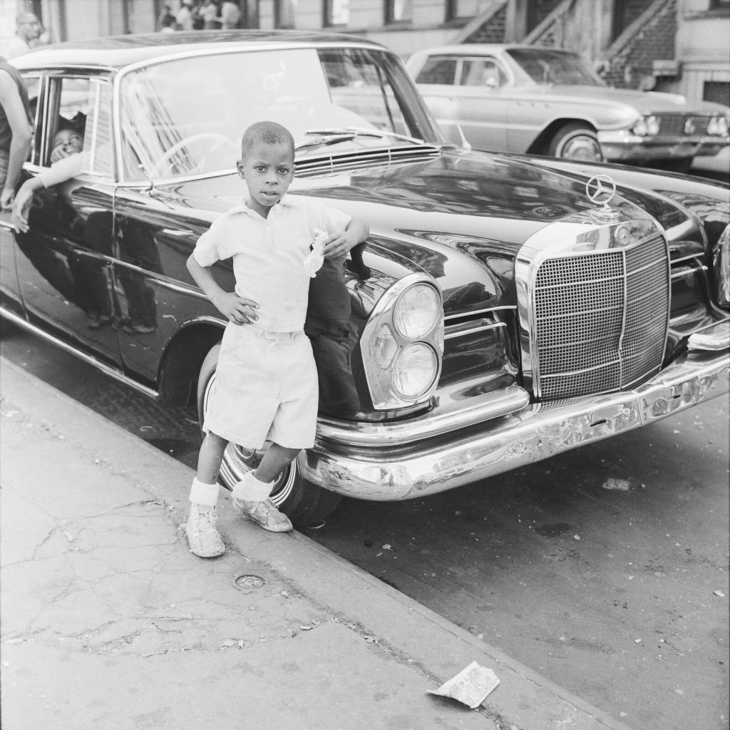 Tirage photo sur papier argentique Baryté ENFANT HARLEM NEW-YORK 1960 40x40cm
