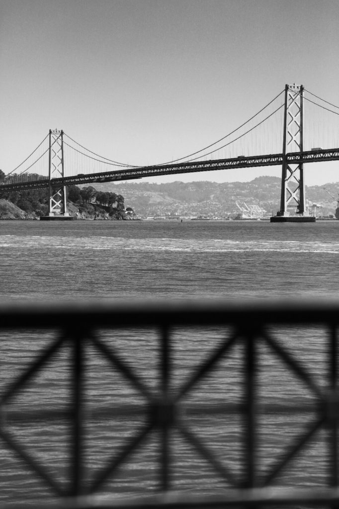Tirage photo SAN FRANSISCO Bay Bridge Noir et Blanc Format 45x60cm