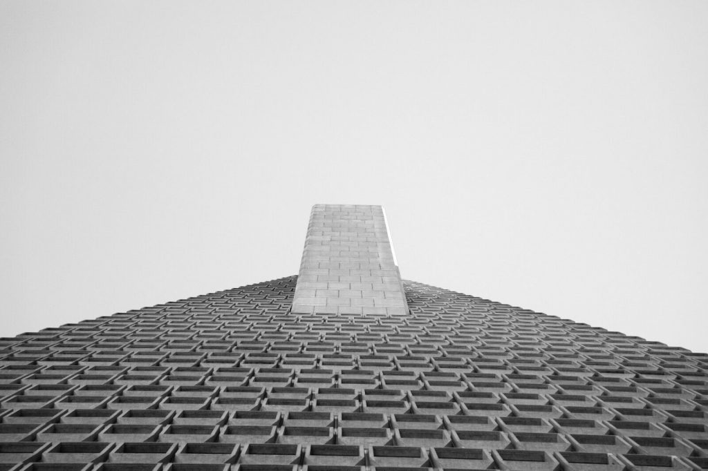 Tirage photo SAN FRANSISCO Transamerica Pyramid Noir et Blanc Format 45x60cm