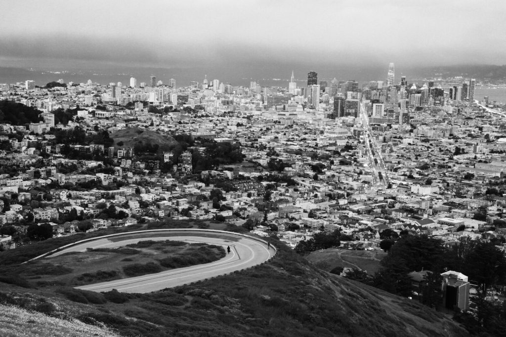 Tirage photo SAN FRANSISCO Noir et Blanc Format 45x60cm