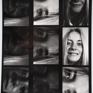 PHOTO Argentique Planche Contact Portrait FEMME pin-up 18X24 vue 6X6cm 1980