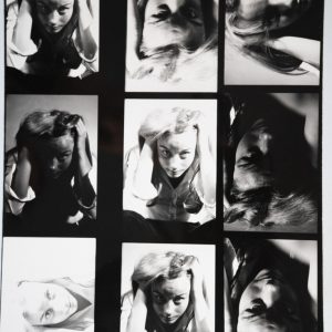 PHOTO Argentique Planche Contact Portrait FEMME pin-up 18X24 vue 6X6cm 1980