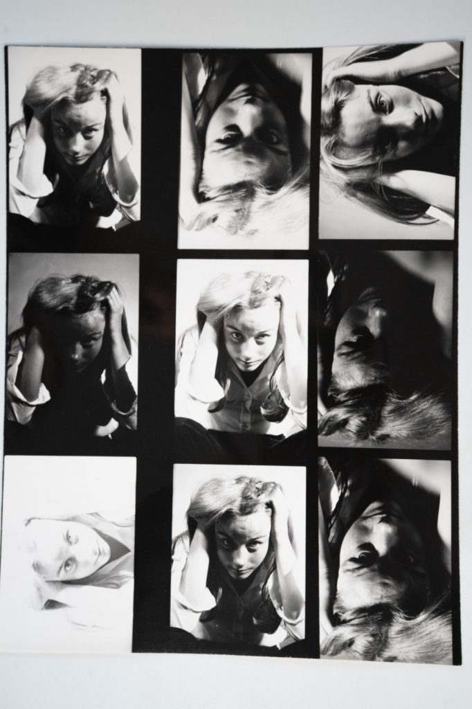 PHOTO Argentique Planche Contact Portrait FEMME pin-up 18X24 vue 6X6cm 1980